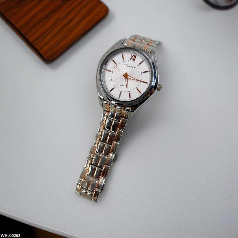 WHL00262 IWA Round Bezel White Dial Watch - WHL